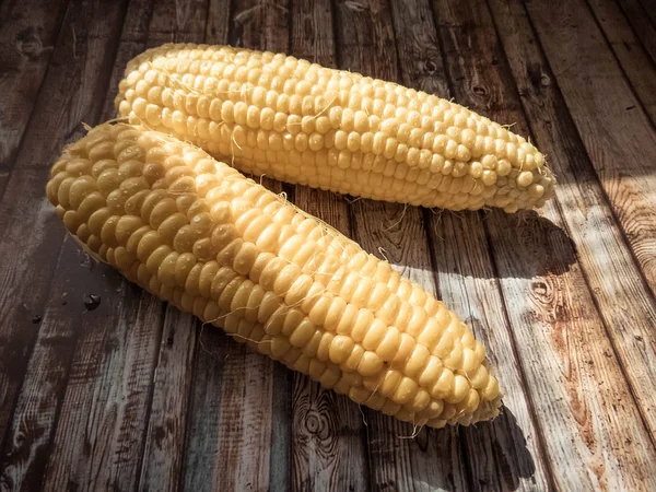 Reife Natürliche Maiskolben Gesunde Ernährung Umweltfreundliche Produkte Bio Lebensmittel Stil — Stockfoto