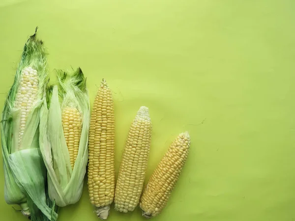 Reife Natürliche Maiskolben Gesunde Ernährung Umweltfreundliche Produkte Bio Lebensmittel Gruppenobjekte — Stockfoto