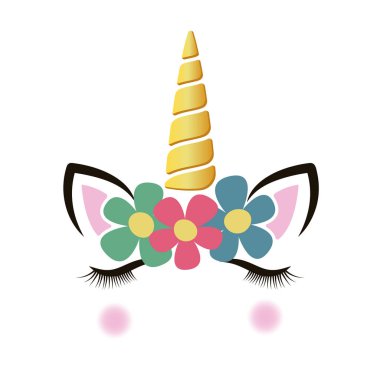 Şirin fantezi Tekboynuzlu prenses. T-shirtler için tatlı çocuklar grafik. Tebrik kartı.