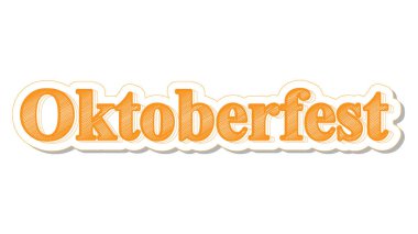 Bira Festivali logo. Tipografi sloganı oktoberfest için t shirt baskı, grafik tasarım tee. Vektör çizim.