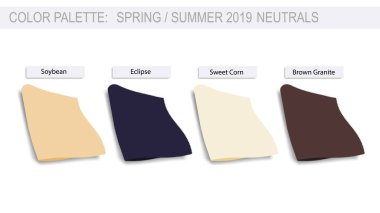 Bahar yaz 2019 nötr renk paleti. Trendy renkler seneye örnekleri.