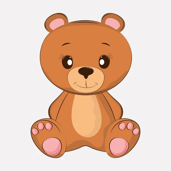 Ilustração vetor desenhado à mão de um urso engraçado bonito . — Vetor de Stock