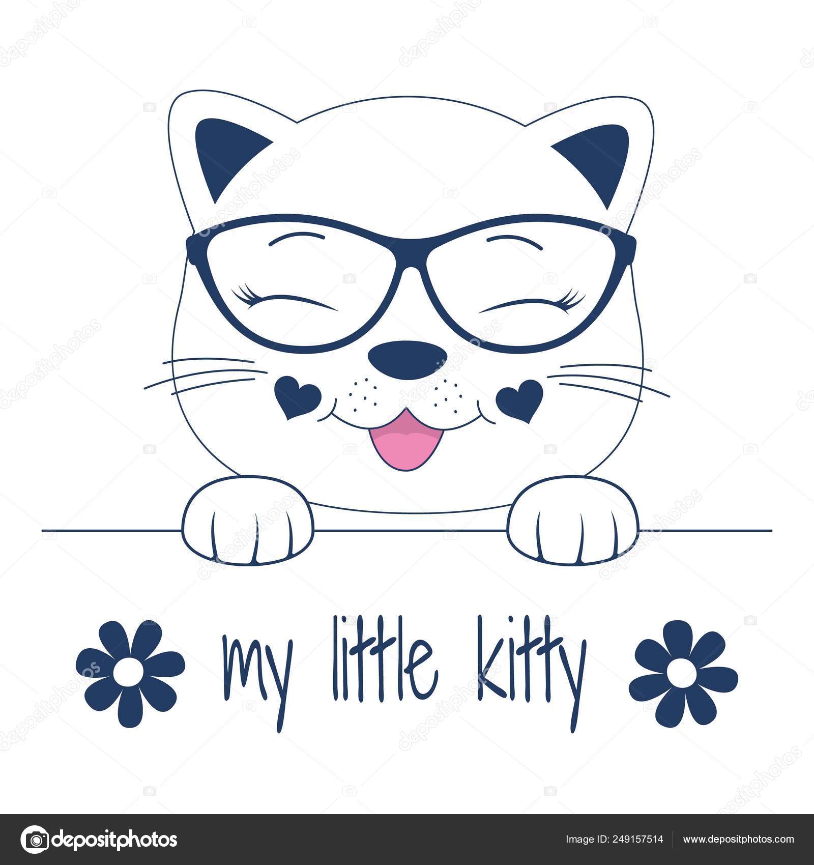 Beau Chat Adorable Visage Dans Des Lunettes Mignon Mon Petit Chaton Image Vectorielle Par Andrei Pastsuk Gmail Com C Illustration Beau Chat Adorable Visage Dans Des Lunettes Mignon Mon Petit Chaton Image Vectorielle Par Andrei Pastsuk Gmail Com C Illustration