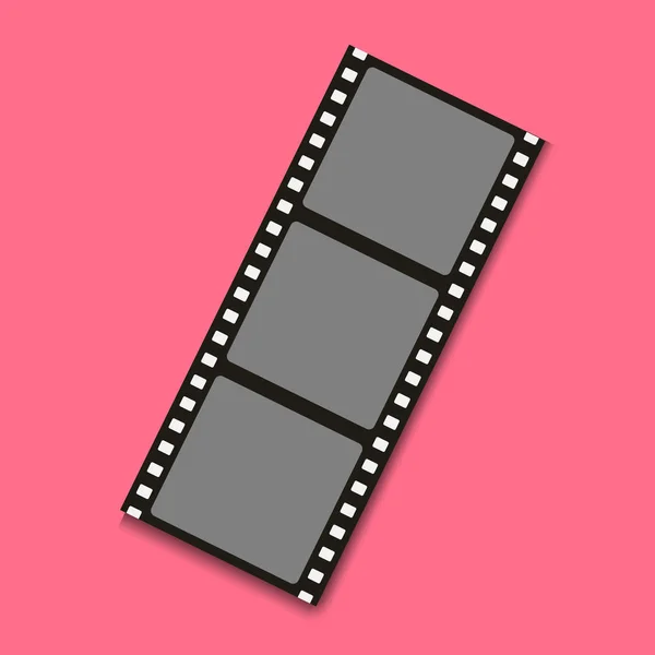 Zeichen Filmstreifen isoliert auf rosa Hintergrund. — Stockvektor