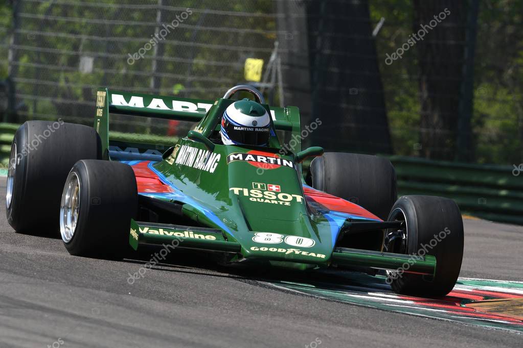 21 April 2018: Uknown run with historic F1 Car Lotus 80 ex Mario Andretti / Carlos Reutemann during F1 GP Historic at Motor Legend Festival 2018 in Imola Circuit in Italy.