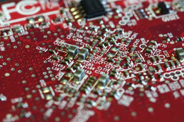 grafik kartı portre. detay elektronik devre
