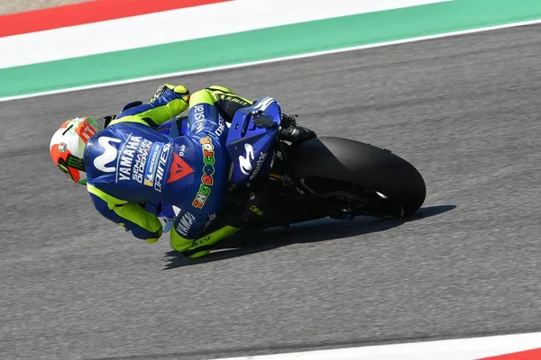 Mugello Ιταλία Ιουνίου Ιταλική Ομάδα Movistar Yamaha Αναβάτη Valentino Rossi — Φωτογραφία Αρχείου