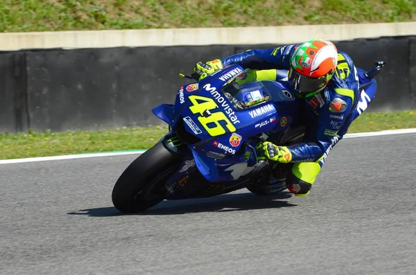 Mugello Talya Haziran Talyan Yamaha Movistar Takım Binici Valentino Rossi — Stok fotoğraf