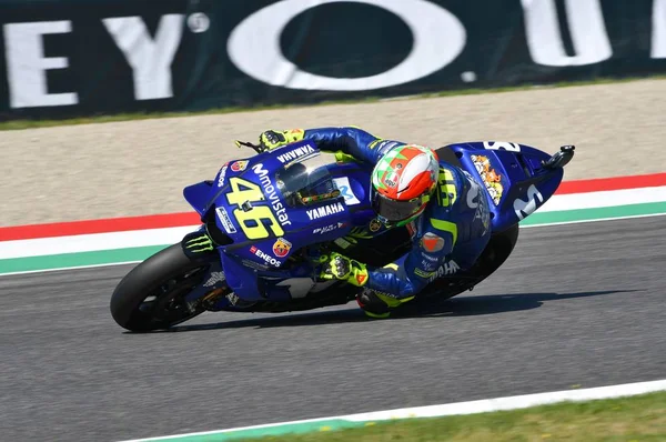 Mugello Olaszország Június Olasz Yamaha Movistar Team Lovas Valentino Rossi — Stock Fotó