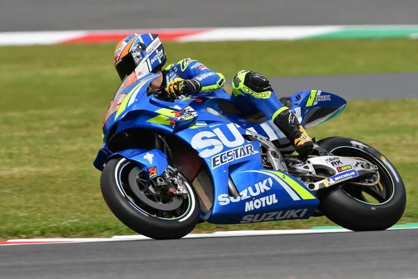 Mugello Ιταλία Ιουνίου Ισπανικά Suzuki Ecstar Ομάδα Αναβάτη Alex Rins — Φωτογραφία Αρχείου