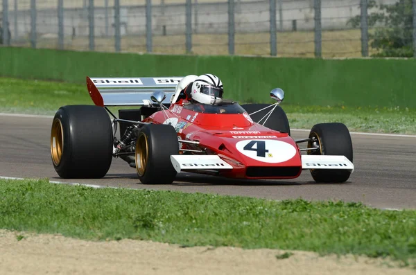 6 Mayıs 2018: bilinmeyen tarihi 1971 Ferrari F1 araba modeli 312b2 Mario Andretti ex ile çalışır / Minardi tarihi gün 2018 yılında İtalya Imola Circuit sırasında Jacky Ickx.