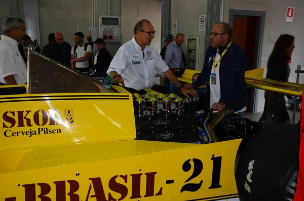 6 Mayıs 2018: tarihi F1 1980 Fittipaldi F8 Keke Rosberg Minardi tarihi gün 2018 İtalya Imola pistinde sırasında kutusuna ex.