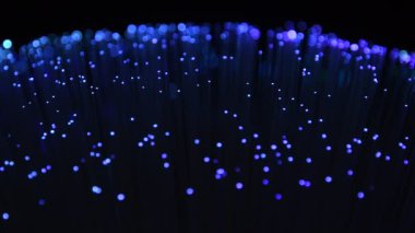 renkli optik lifler 4K 'da çekildi. yumuşak seçici odaklanma