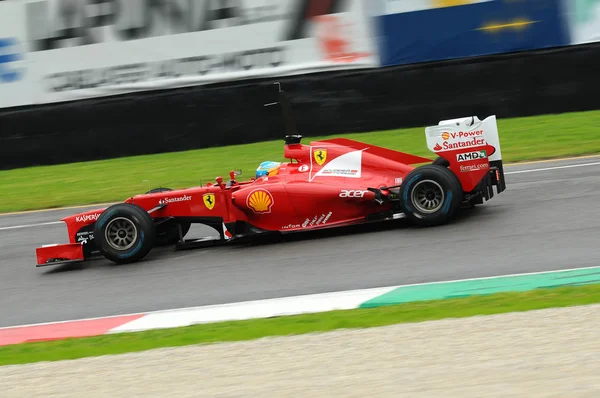 Mugello Italië 2012 Fernando Alonso Van Ferrari Team Racen Testdagen — Stockfoto