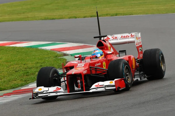 Mugello Italia 2012 Fernando Alonso Del Equipo Ferrari Compitiendo Las —  Fotos de Stock