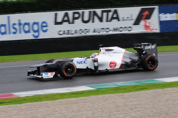 Mugello Włochy Maj 2012 Kamui Kobayashi Sauber Team Races Training — Zdjęcie stockowe