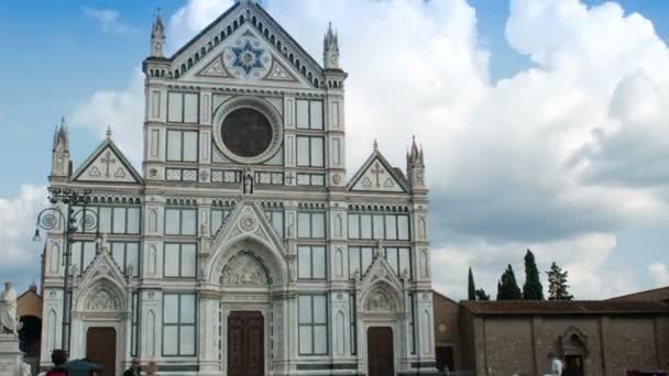 Ağustos 2018 Basilica Time Lapse Kutsal Haçı Basilica Santa Croce — Stok video