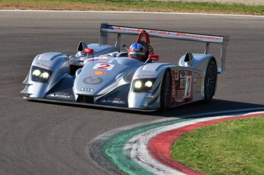 21 Nisan 2018: Audi R8 Lmp kazanan 24 saat le Mans Imola Motor efsane Festivali 2018 Imola Circuit İtalya Tarih sırasında bilinmeyen sürücü.