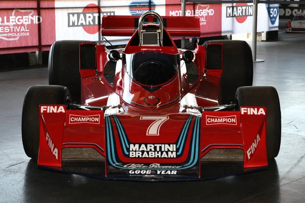 Avril 2018 Une Voiture Historique Brabham Bt45 Exposée Motor Legend — Photo