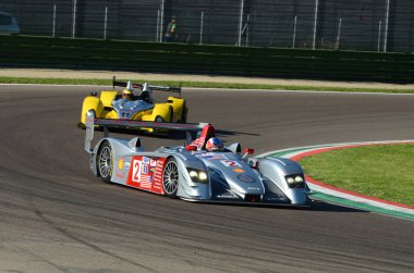 21 Nisan 2018: Audi R8 Lmp kazanan 24 saat le Mans Imola Motor efsane Festivali 2018 Imola Circuit İtalya Tarih sırasında bilinmeyen sürücü.