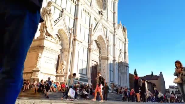 September 2018 Time Lapse Människor Torget Basilikan Det Heliga Korset — Stockvideo