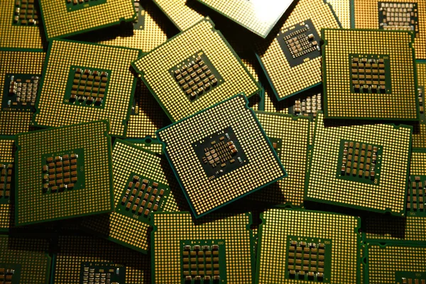 Old Computer Chip Processors — Stock Photo, Image