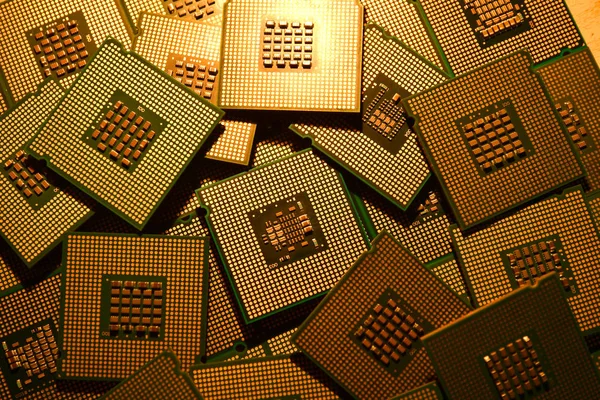 Old Computer Chip Processors — Stock Photo, Image