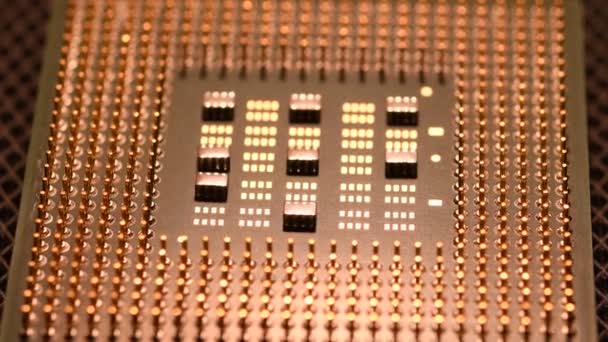 Detail Cpu Chip Processor Uhd Video — Stock Video