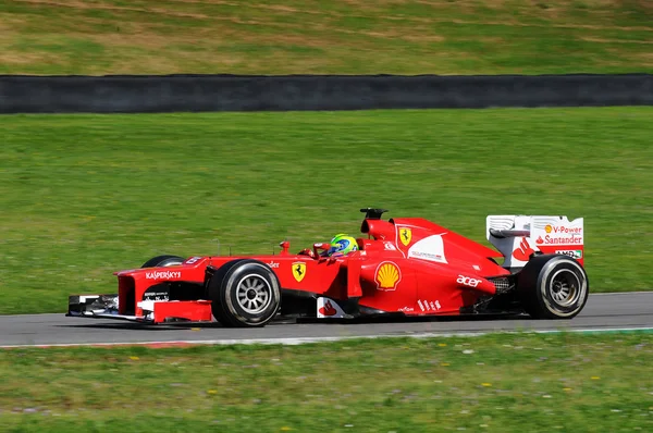 Mugello Włochy 2012 Felipe Massa Ferrari Team Wyścigi Formuły Jeden — Zdjęcie stockowe
