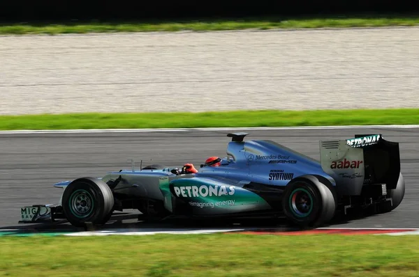 Mugello Olaszország 2012 Május Michael Schumacher Mercedes Csapatversenyzőjétől Forma Csapatversenyeken — Stock Fotó