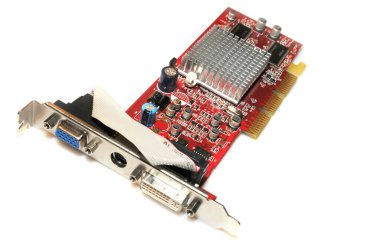pc grafik kartı üzerinde beyaz izole
