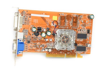 pc grafik kartı üzerinde beyaz izole