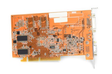 pc grafik kartı üzerinde beyaz izole