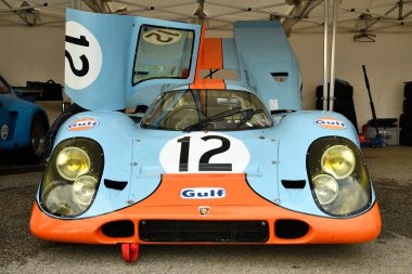 Imola klasik 26 Ekim 2018 - Porsche 917 1970 ex Elford-Attwood içinde Paddock adlı Imola Circuit, İtalya.