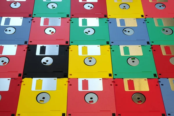 Veraltete Farbige Diskette — Stockfoto