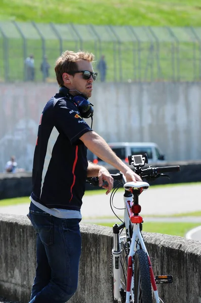 Mugello Ιταλία 2012 Σεμπάστιαν Φέτελ Της Red Bull Racing Team — Φωτογραφία Αρχείου