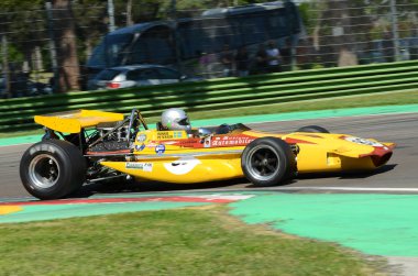 21 Nisan 2018: Ferrari, Bruno It çalışma tarihi F1 araba ile Motor efsane Festivali 2018 İtalya Imola pistinde sırasında 701 Stewart Mart.