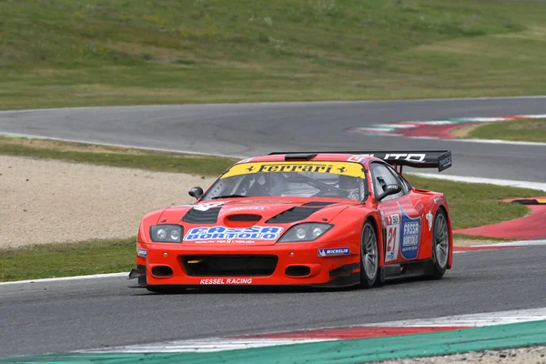 Mugello Outubro 2017 Ferrari 575 Gtc Maranello Ação Circuito Mugello — Fotografia de Stock