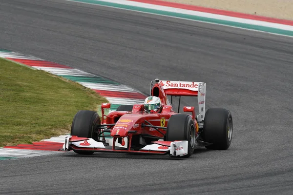 Mugello Det Oktober 2017 Modern Ferrari Formel Drivs Giancarlo Fisichella — Stockfoto
