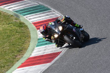 Mugello-Italya, 23 Mart: Lorenzo Savadori sırasında eylem Aprilia gün 2019 Italya 'da Mugello Circuit