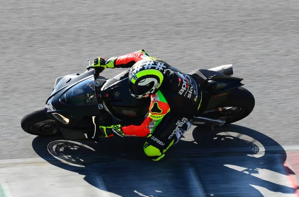 Mugello Italia Marzo Andrea Iannone Azione Durante Giornate Aprilia 2019 — Foto Stock