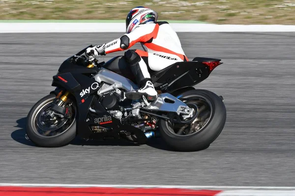 Mugello Italia Marzo Mauro Sanchini Acción Durante Los Días Aprilia — Foto de Stock