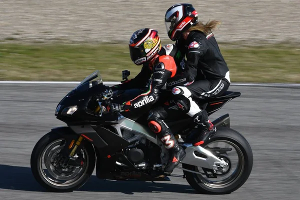 Mugello Italië Maart Max Biaggi Actie Tijdens Aprilia Dagen 2019 — Stockfoto