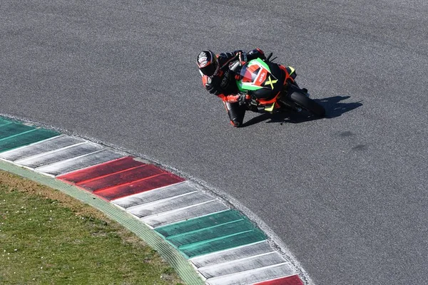 Mugello Italia Marzo Max Biaggi Acción Durante Los Días Aprilia — Foto de Stock