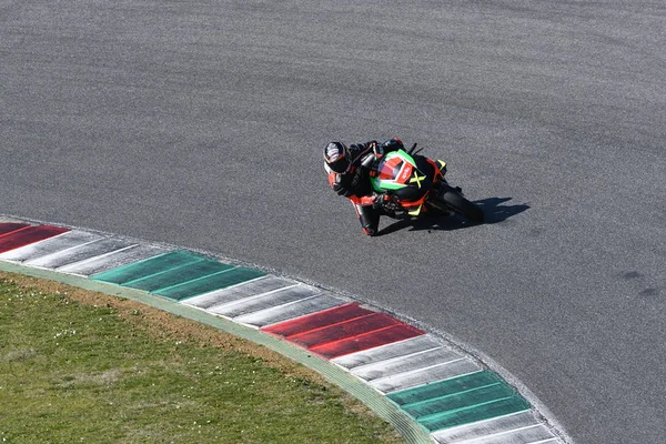 Mugello 意大利 3月23日 Max Biaggi 在意大利 Mugello 赛道2019年44天期间行动 — 图库照片