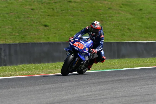 Mugello Italia Junio Español Yamaha Movistar Team Rider Maverick Vinales —  Fotos de Stock