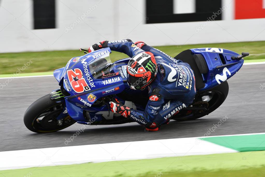 MUGELLO - ITALY, 1 JUNE: Spanish Yamaha Movistar Team rider Maverick Vinales at 2018 GP of Italy of MotoGP on June, 2018. Italy