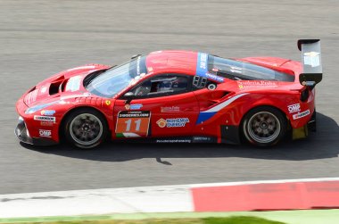 İtalya, 29 Mart 2019: Mercedes Amg Gt3 Sps Otomotiv Performans Ekibi Valentin Pierburg / Tim Mller / Tom Onslow-Cole mugello Pistinde 12h Hankook Yarışı sırasında eylem.