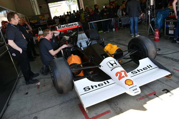 Imola Duben 2019 Historický 1990 Mclaren Mp4 Ayrton Senna Gerhard — Stock fotografie