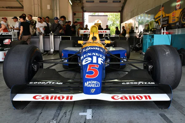 Imola Abril 2019 Histórico 1992 Williams Fw14B Riccardo Patrese Nigel — Fotografia de Stock